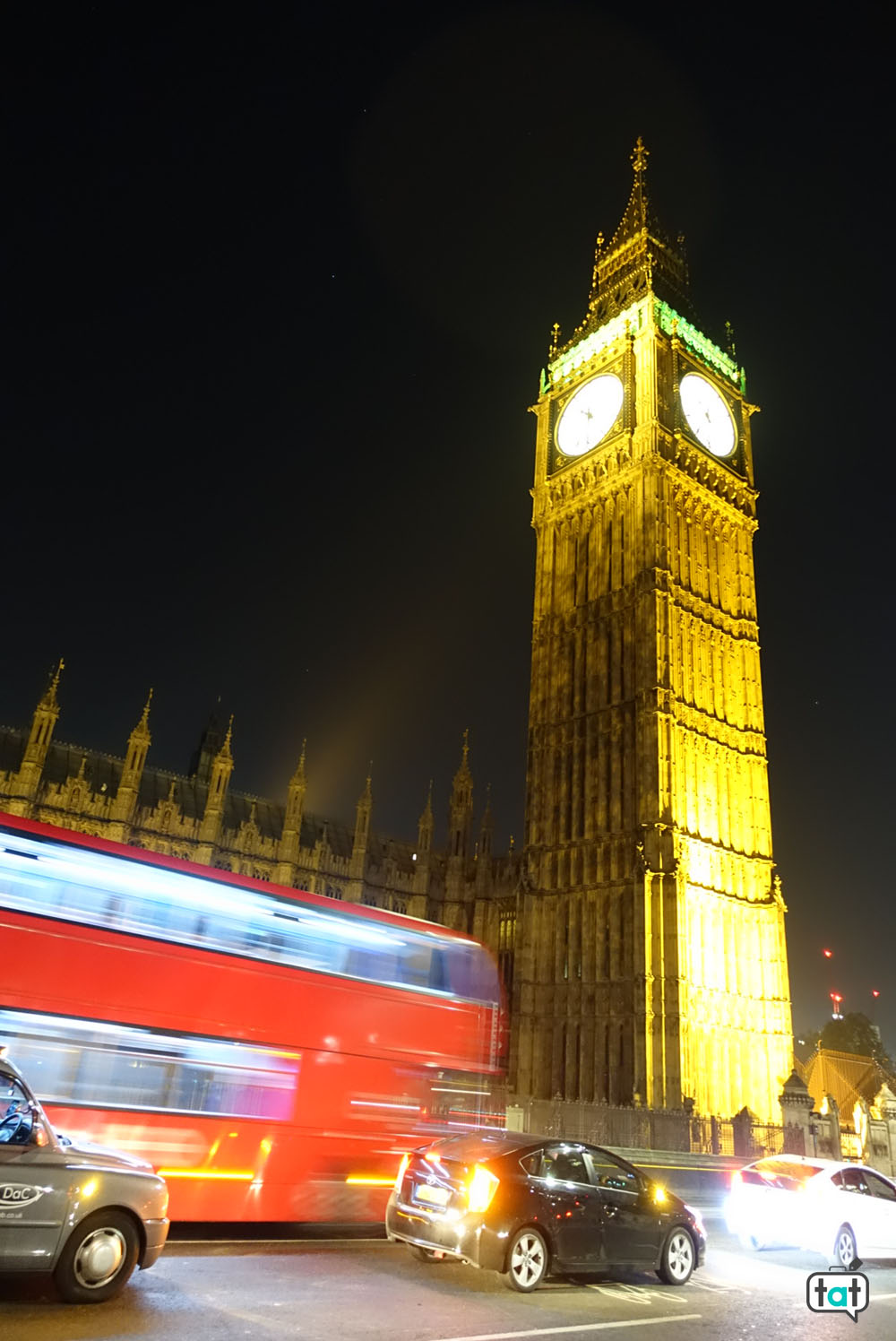 veduta big ben di notte