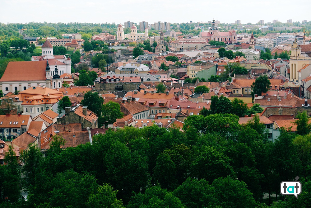 Vista dalla collina di Gediminas a Vilnius