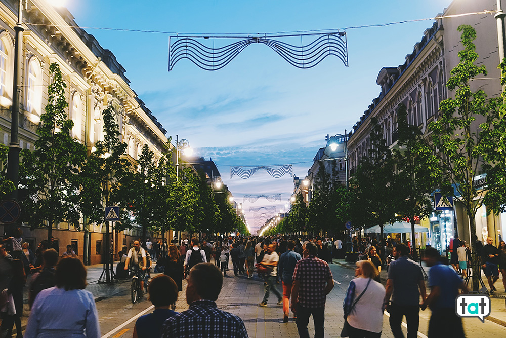 centro città di Vilnius