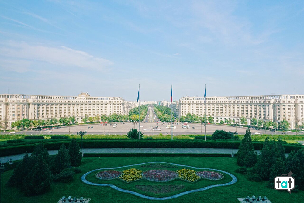 Vista dal Palazzo del Parlamento di Bucarest