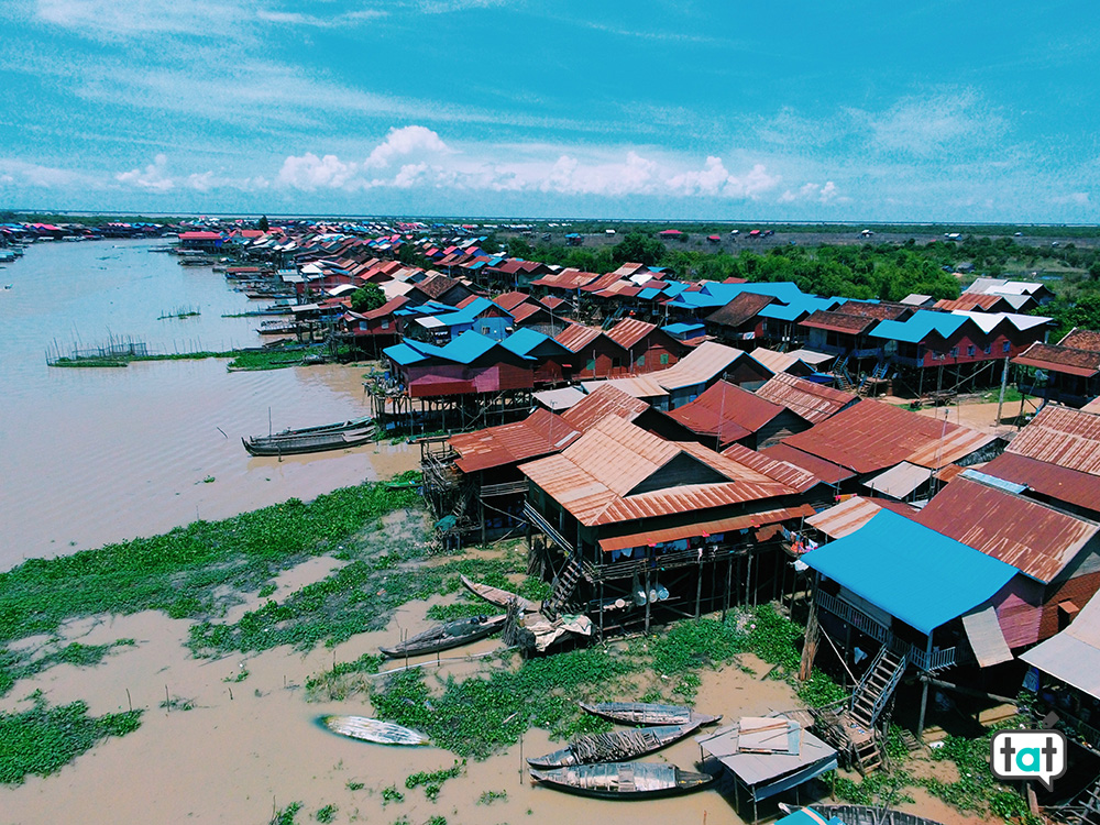 vista tonle sap dall'alto