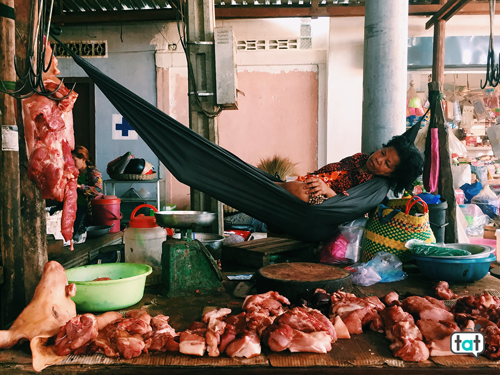Mercato locale in Cambogia