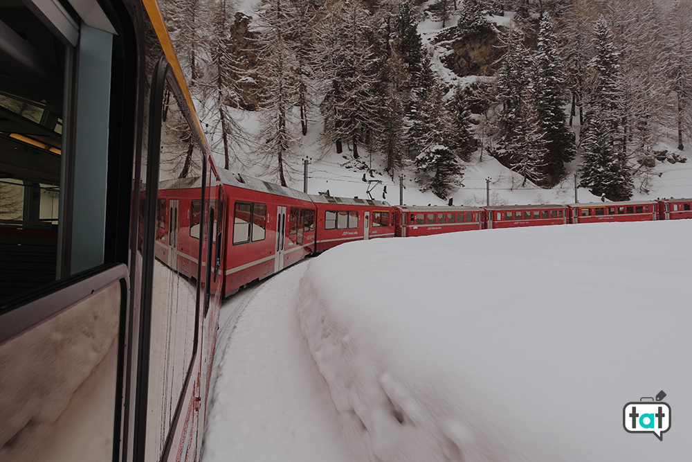 Trenino Rosso in inverno